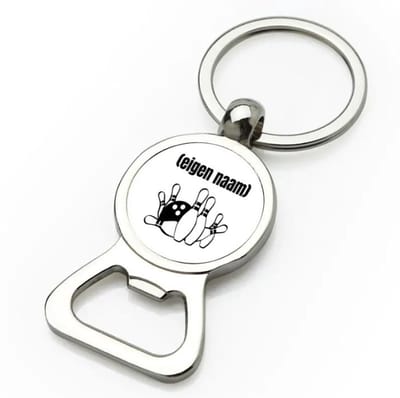 Akyol - bowlen kegels met eigen naam flesopener - Bowlen - bowlers - iemand die houdt van bowlen - verjaardag - cadeau - kado - 9 bij 3 cm