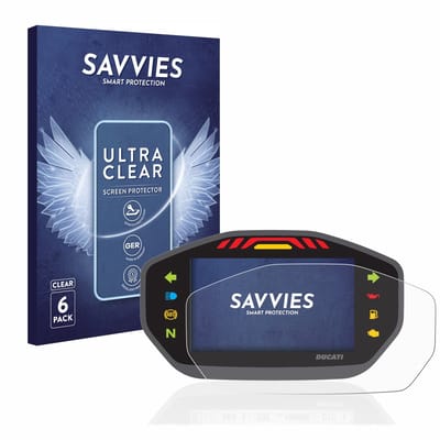 Savvies - Screenprotector voor Ducati Monster 1200 Colour-TFT-Display - Folie Beschermfolie transparant 6 Stuks