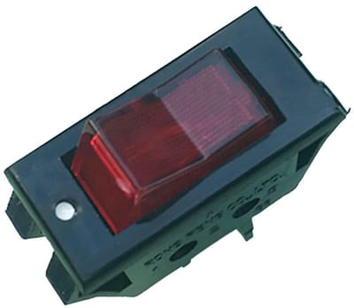 Allecto RF-1001 wipschakelaar - 3 pinnen - Vervangingsonderdeel - Rode lichtknop - 10A 250VAC - Geschikt voor schip