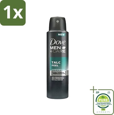 1 x Dove - Deodorant - Men Care Talc Feel - Zachte en verzorgende bescherming - 150 ml - Dove Men+Care - Deodorant Spray - Anti-transpirant - Zweetbehandeling - Frisheid