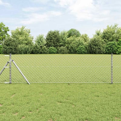 vidaXL - Gaashek - 10 - x - 0,4 - m - Verzinkt - staal - zilver
