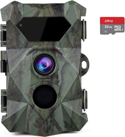 Wildcamera 4K - Trailcamera Bewegingsmelder - Natuurobservatie - Snelle Trigger 01s - 46 IR-leds - Groen