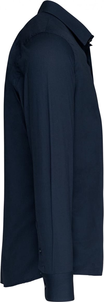 Kariban Herenoverhemd in popeline met lange mouwen K513 - Navy - L