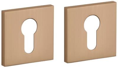 Stile cilinderrozet - deurrozet - 53 x 53 x 7 mm - lichtbruin
