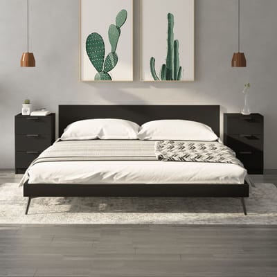 vidaXL - Nachtkastjes - 2 - st - 40x36x65 - cm - zwart