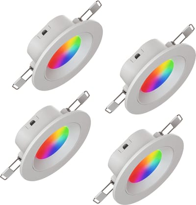 Nanoleaf Smart Downlight EU - Slimme Verlichting - Wifi - 16 Miljoen Kleuren - 76mm - 4-Pack - Wit