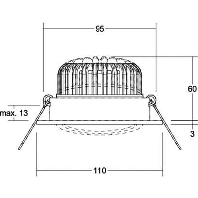 BRUMBERG Kerby-R LED inbouwspot, 3000K, wit