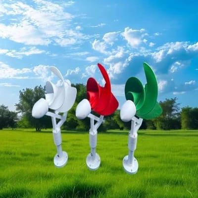 Windturbine Generator - Micro Generator - Duurzame Energie - Stille Elektriciteit - 50 Watt 3 Stuks - Groen Rood Wit