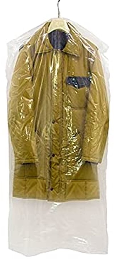 12 Beschermhoezen voor Jurken - Transparante Kledingzakken 65 x 140 cm, Stoffen Met Anti-Stof Bescherming