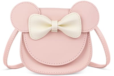 ZEYNOMAX - Little Mouse Ear Bow Crossbody Purse - Schoudertas voor Meisjes - Leuk en Functioneel - Roze - Handige Handtas - Perfect voor Kinderen en...