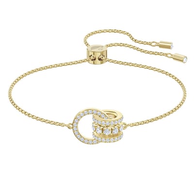 Swarovski Dubbele Ring Armband Damesarmbanden Goud 5499000 Box (Random Color) beige
