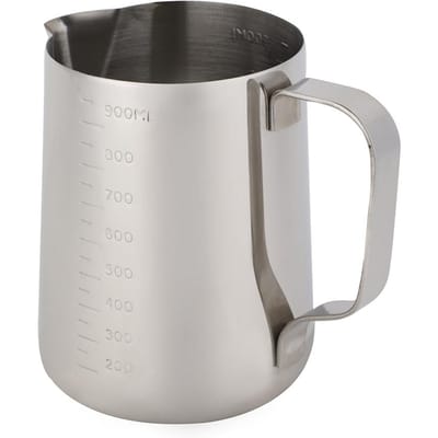RVS Maatbeker Koffiekan Melkopschuimpot Espresso Latte Schenkkan(1000 ml) white