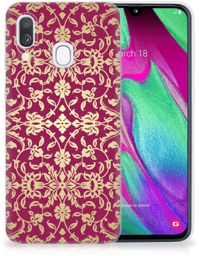 Siliconen Hoesje Samsung Galaxy A40 Barok Pink