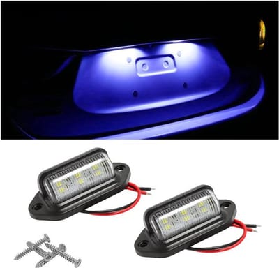 Allecto - LED-kentekenplaatverlichting - 2 stuks - Waterdicht en