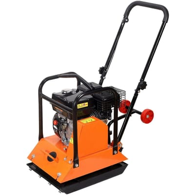 Plaque vibrante, Moteur à essence 6,5 CV 212CC, Dameuse vibrante 6400 VPM, Force de compactage 15 kN, Plaque 53 x 40 cm, Compacteur à conducteur marchant pour pavé