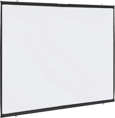 Projectiescherm Wandhangend - Projector Scherm - Kantoor Presentaties - Handmatige Bediening - 100 inch 4:3 - Wit