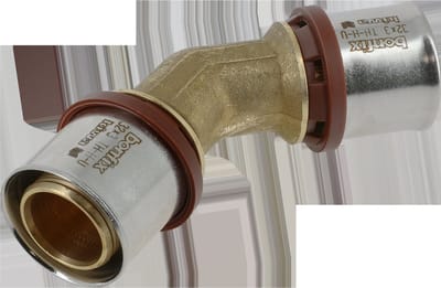 Bonfix Perskoppeling - 2x Alu-pers - Kniekoppeling 45gr - 32 x 32mm