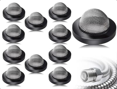 Dailygoods- Waterkraanfilter Set van 10 - Antislip Zeef - Roestvrij Staal - Duurzaam - Efficiënt Filteren - Voor Tuinslang en Douchekop - Kraanfilter