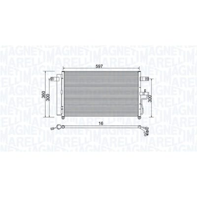 Condensator, airconditioning MAGNETI MARELLI 350203955000