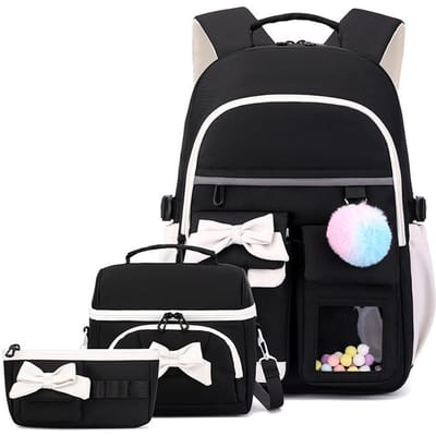 3 stuks/set Schoolrugzak voor Meisjes Basisschool Middelbare School Tassen Boekentas Lunchtas Etui set kinderrugzak met veel vakken