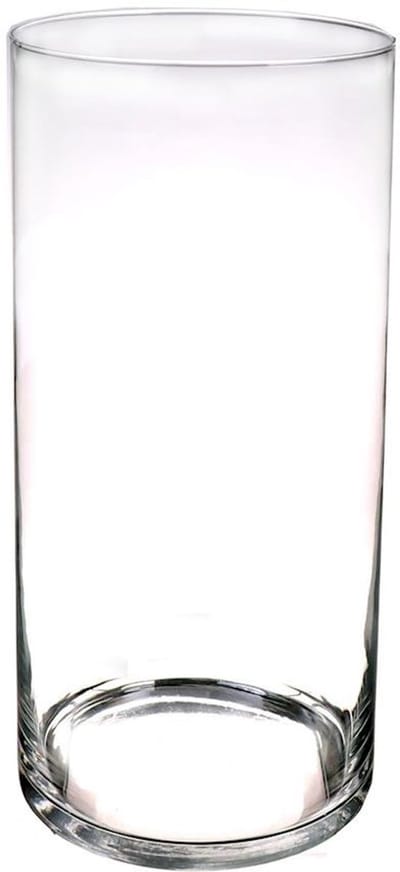 Bellatio Decorations Bloemenvaas basic - glas - H60 x D19 cm - Transparant - Vazen/vaas - Boeketvaas