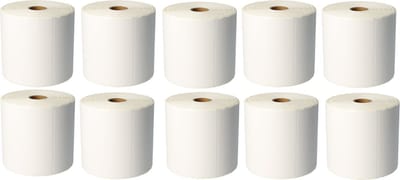 Label Tape Geschikt voor Zebra labels 102 x 76 mm 800264-305 | Wit - 930 Etiketten per Rol - 10 stuks - Geschikt voor: ZD420D A300 DA402 GK420D ZT220 (T)LP 2742 Z4M Plus ZT200 (T)LP 3842 ZT230 (T)LP 2844 GK420T ZD220
