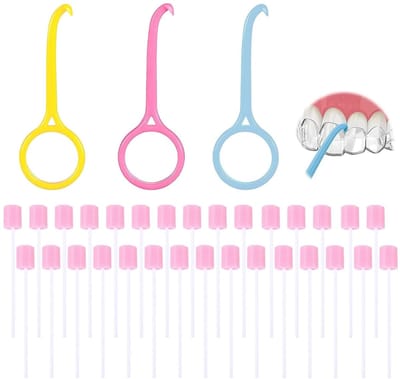 Dailygoods- Verwijderingsgereedschap - 3 Stuks - Orthodontische Verwijderaar - Interdentale Borstel - Wegwerpsponzen - Veilig Materiaal - Mondverzorging