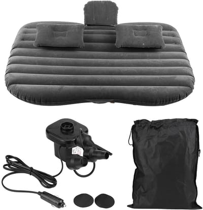 Dailygoods - Opblaasbaar bed - Reismatras - Multifunctioneel - Zwart - Achterbank - Comfortabel - Geschikt voor reizen