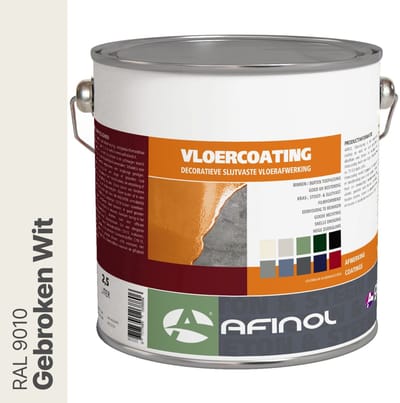 Afinol Vloercoating Gebroken Wit (RAL 9010) 2,5 liter