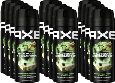 Axe Deo Spray - Wild Green Mojito + Cedarwood - 12 x 150 ml