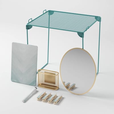 Kluis Accessoireset - Kluis Organizer Set - Kluis Organiseren - Blauw Visgraat Patroon - 13.5 x 3.5 x 10.8 inches