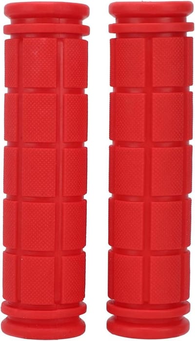 Fietshandgrepen Paar - Stuurhoezen Rubber - Comfortabel Fietsen - Antislip Textuur - 23 mm Diameter - Rood