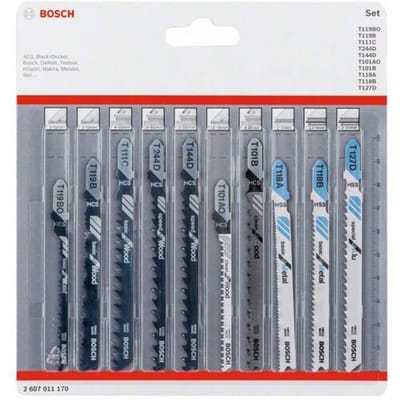 Bosch Accessories 2607011170 Decoupeerzaagbladenset Wood and Metal, 10-delig 10 stuk(s)