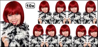 10x Boa zwart/wit 180 cm. 50 gram - Thema party carnaval optocht gala festival