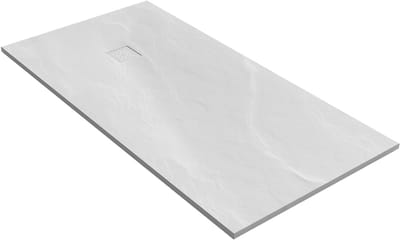 Brauer Douchebak Asteroid 90x180 incl. antislip en antibacterieel mineraalmarmer mat wit