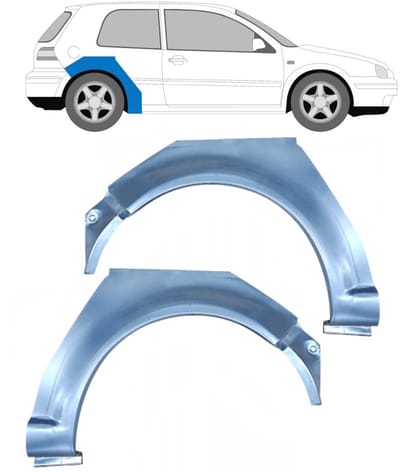 Reparatiepaneel achterspatbord voor Volkswagen Golf 4 1997-2006 / Links + Rechts