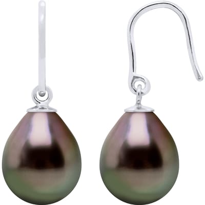 Oorbellen haak Knik Tahitian Pearls Pears 9-10 mm 925