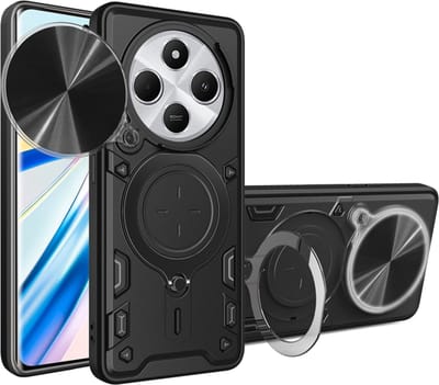 Hoesje geschikt voor Xiaomi Redmi 14C / Xiaomi Poco C75 - Techsuit CamGuard Pro Back Cover - Zwart
