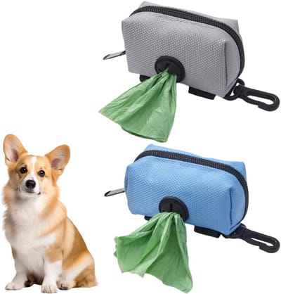 Luierzakjes-dispenser 2 stuks - hondenpoepzakjes houder - ritssluiting - ideaal voor wandelingen - ShopVlot
