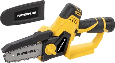 Powerplus Accu-mini-kettingzaag POWXG1040 - Snoeizaag op batterij van 12 V, met accu en lader, zaagblad van 159 mm met 14 T, tuingereedschap