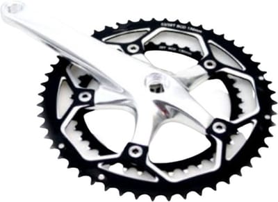 Hzb Crankstel 170 Mm 8/9 Speed / 53-39t Bsa Aluminium Zilver