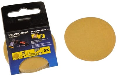 5 velcro schuurschijven p320 50 mm - schuurpapier - schuurpads 5 cm - korrel 320 schuur pads lucht poets en schuurmachine