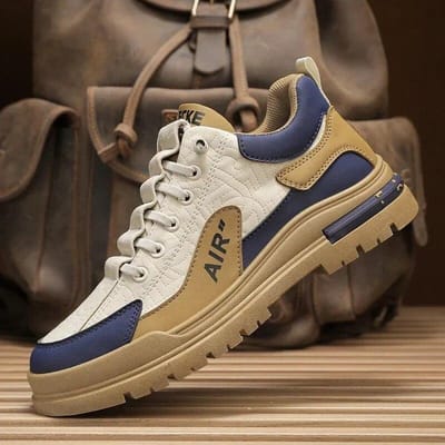 Hoge kwaliteit loopschoenen voor heren Ademende atletische sportschoenen Hoge top Comfortabele zachte casual sneakers Tenis Masculino 39 beige
