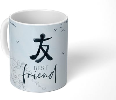 Mok - Koffiemok - BFF - Best friend - Vriendschap - Quotes - Spreuken - Mokken - 350 ML - Beker - Koffiemokken - Theemok - Mok met tekst