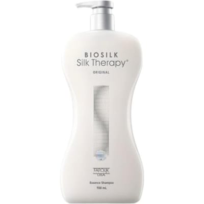 Shampoing Essence Originale BIOSILK Silk Therapy 700ml | Shampoing Protéiné pour Cheveux Abîmés & Parfum Floral Blanc 700ml