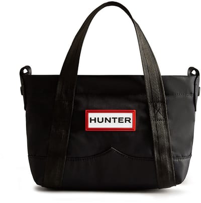 Hunter - Nylon Mini Topclip Tote Black - Maat ONE