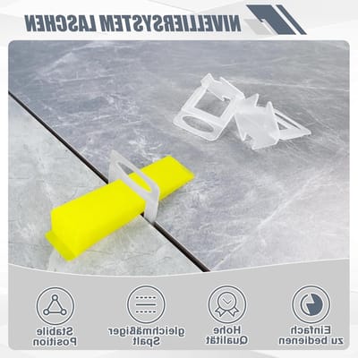 2000 Stukjes Tegel Niveauer met 1.5 mm Voegenbreedte, Tegel Legsystemen en Laying Hulp voor Perfecte Tegeluitlijning
