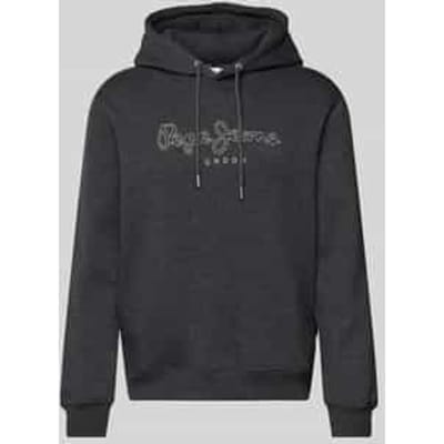 Hoodie met labelstitching, model 'New Nouvel'