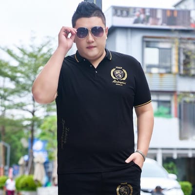 T-shirt voor dikke mannen plus size zomer losse polo met korte mouwen eenvoudig casual ijszijde elastisch t-shirt 6XL