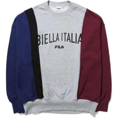 Pull ras du cou à imprimé lettres FILA manches longues sweat-shirt américain pour homme FS2POD3109X-LML XL white